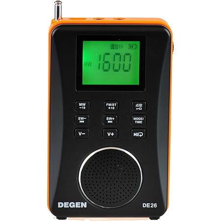 DEGEN DE26 3-in-1 Rechargeable AM/FM Shortwave Radio, Portable Speaker & MP3 Player with Built-in Micro SD/TF Card Reader