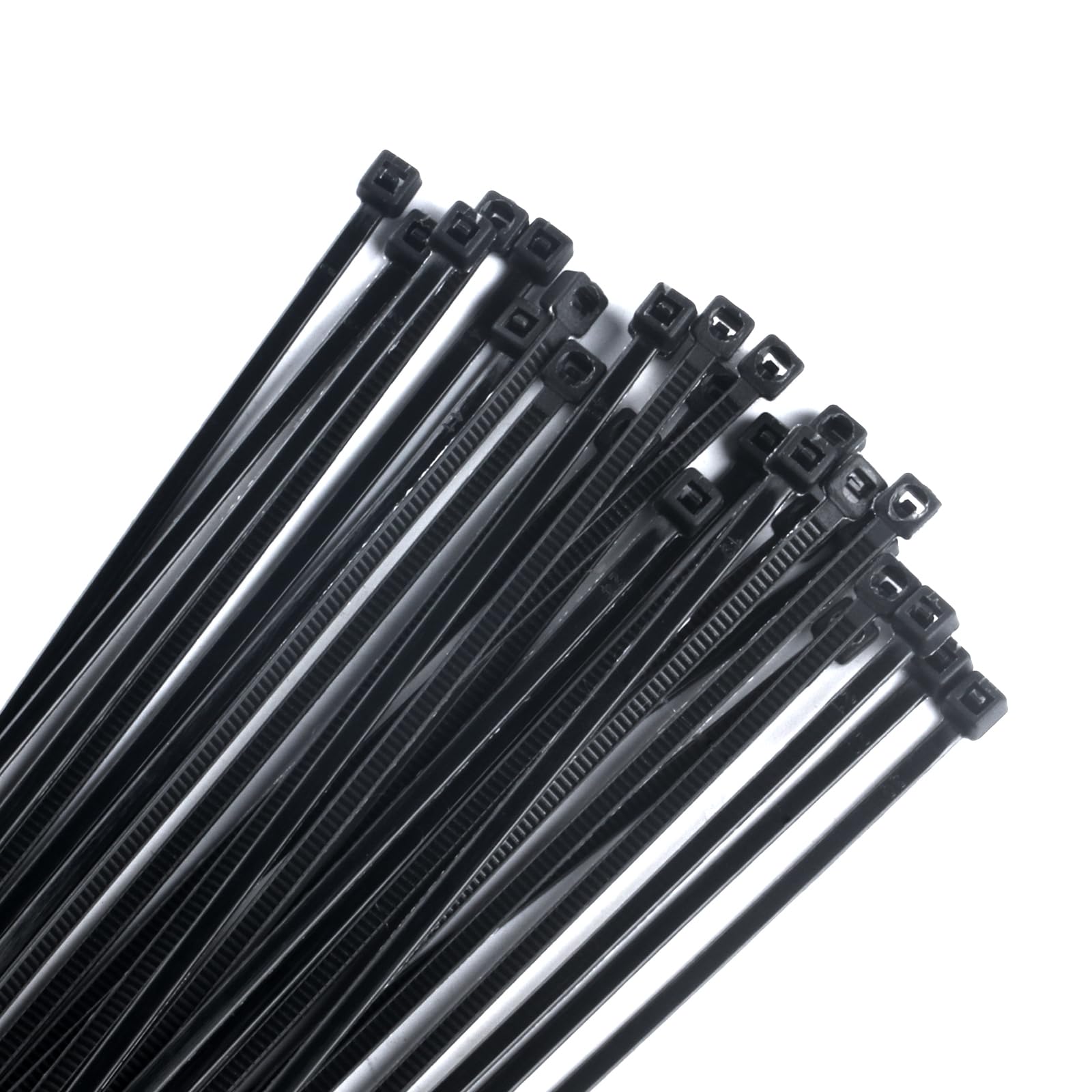 Zip Ties,500 Pcs 8 Inch Black Cable Zip Ties,Heavy Duty Self-Locking Cable Ties Wraps,High Tensile Strength Cable Wire Ties for Industrial Indoor and Outdoor Use,Home Office Garage Zip Ties