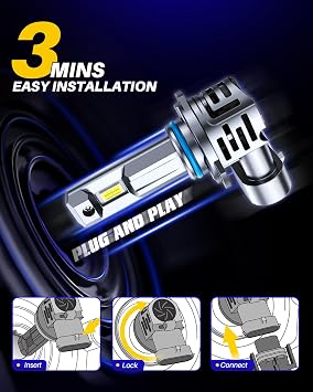 AUTOONE 2026 Upgraded 9005 Bulbs, 1400% Bright 70000 Lumens HB3 Light Bulbs