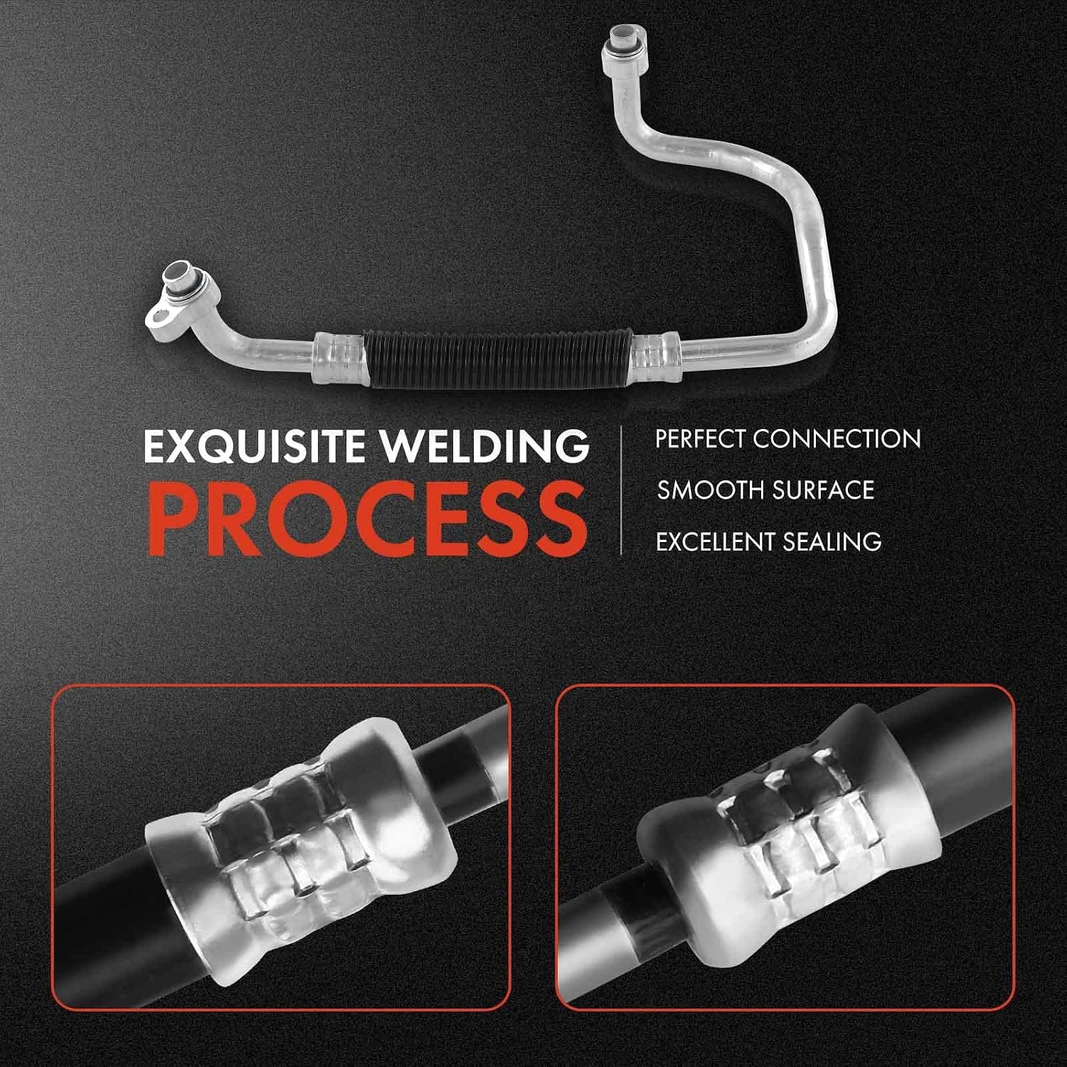 A-Premium A/C Suction Hose Assembly Compatible with Cadillac DeVille 2000-2005 & Pontiac Bonneville 2004-2005, 4.6L, Compressor to Evap