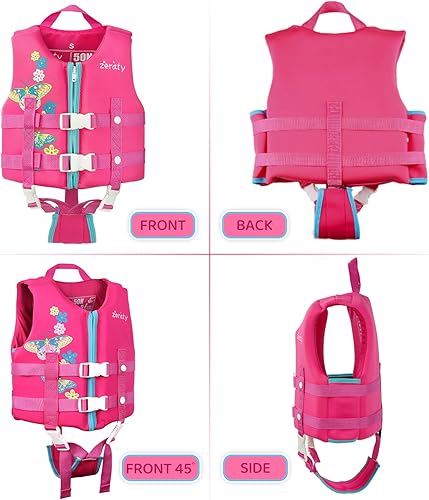 Miniatura 6 de Zeraty - Chaleco salvavidas para niños con correa de seguridad ajustable para niños de 1 a 9 años, 22 a 50 libras