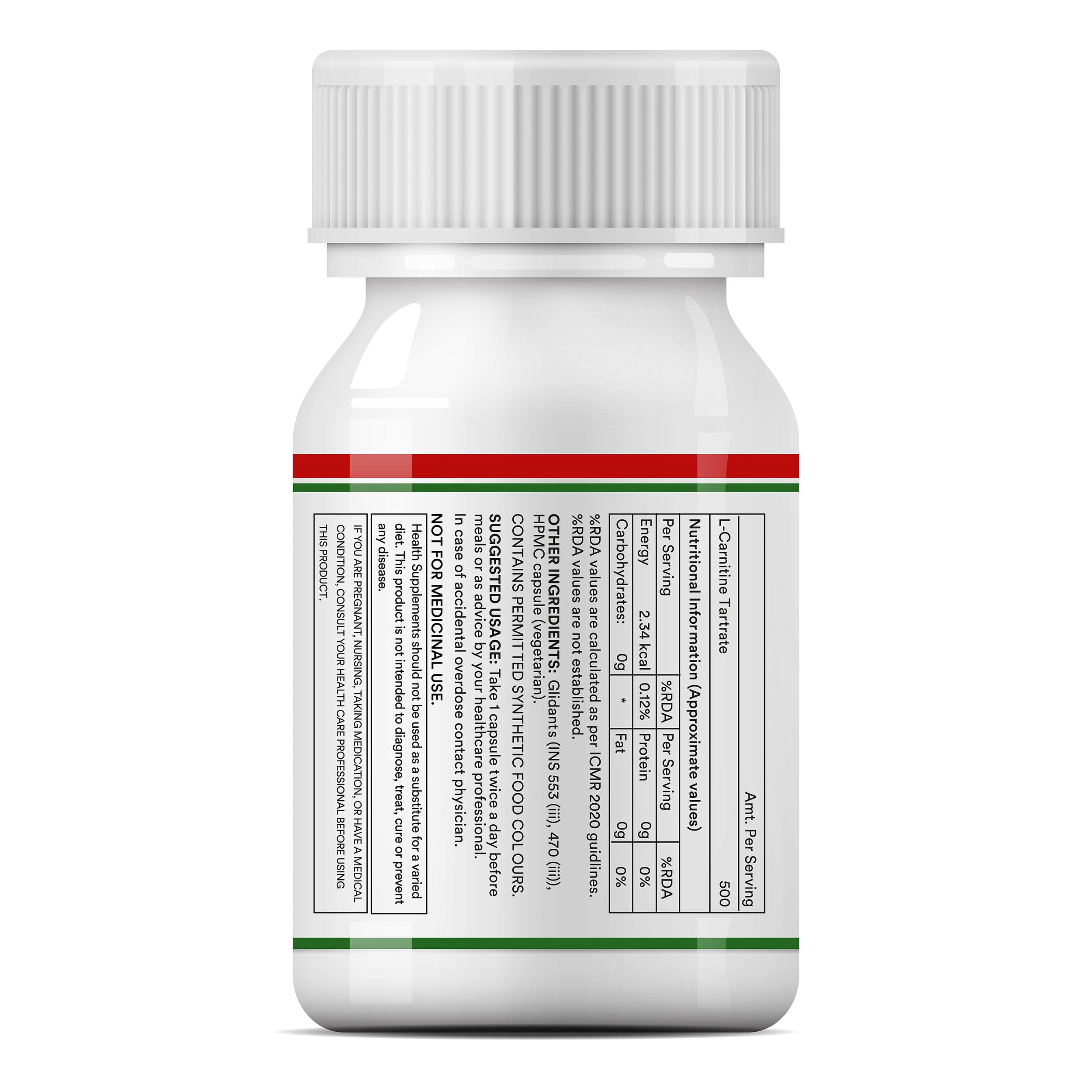 rda l-carnitine INLIFE L-Carnitine Tartrate Capsules 1000mg | Supplement for Men Women