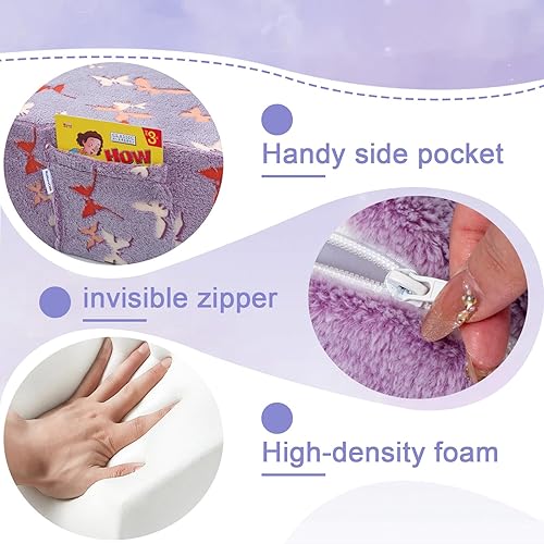 Miniatura 47 de MeMoreCool Sofá modular para niños, sofá convertible suave para niños, silla de espuma de felpa plegable gris para diversión en la sala de juegos de