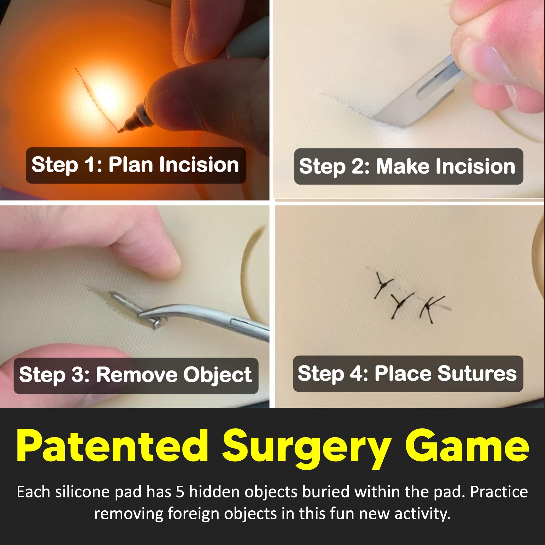 TrueSkin Suture Practice Kit AllInclusive with Full Tool Kit, 25