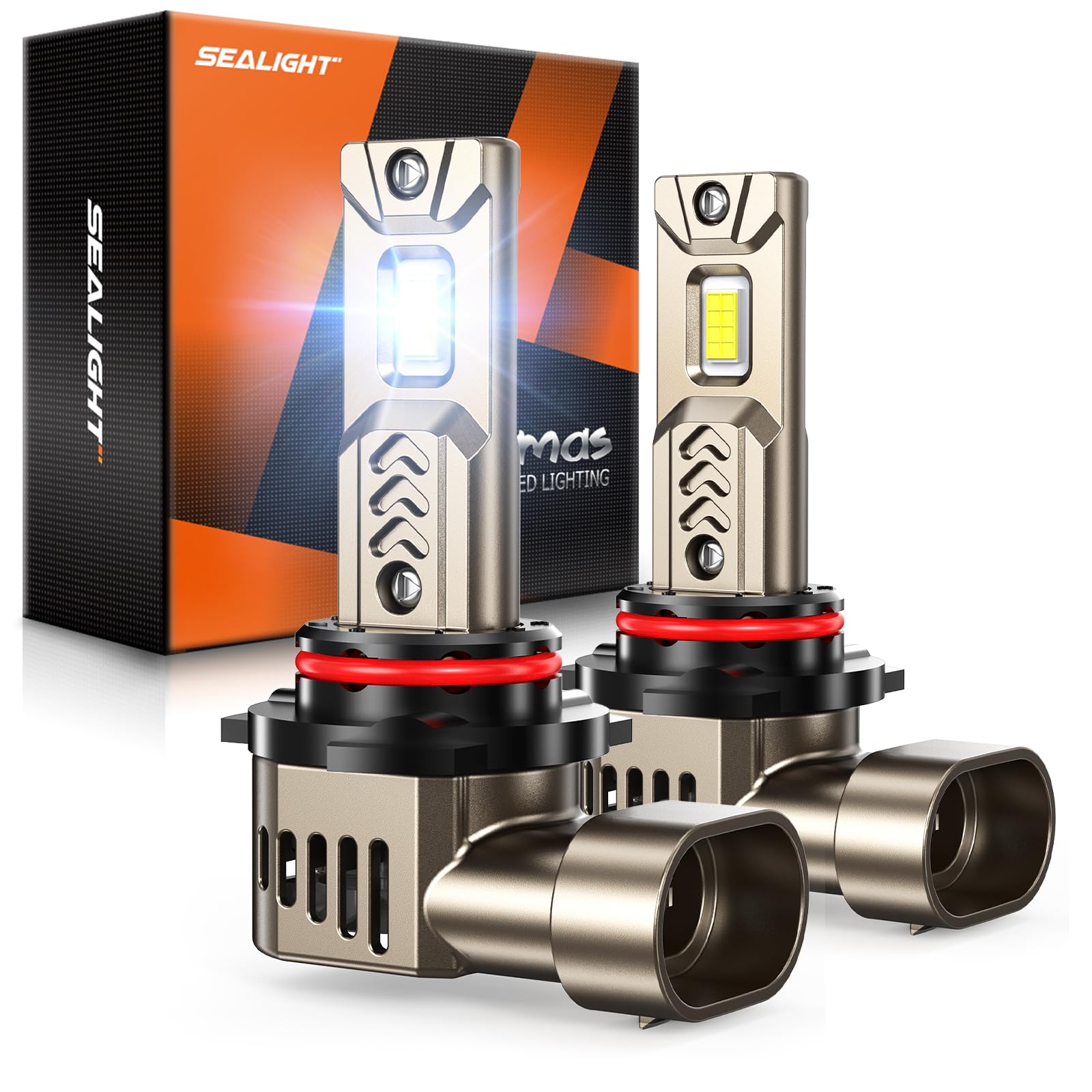 Photo 1 of SEALIGHT 2026 New 9005 LED Light Bulbs, HB3 Driving Bulb 90,000LM Super Bright 6500K Cool White, Real 1:1 Stock Size, Easy Plug-N-Play, IP68 Waterproof,70000Hrs+ Lifespan, Pack of 2
