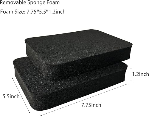 Miniatura 5 de Fuimlar Estuche rígido de EVA con espuma, 8.5 x 6.5 x 3.75 pulgadas, funda digital rígida EVA a prueba de golpes, adecuada para el almacenamiento de