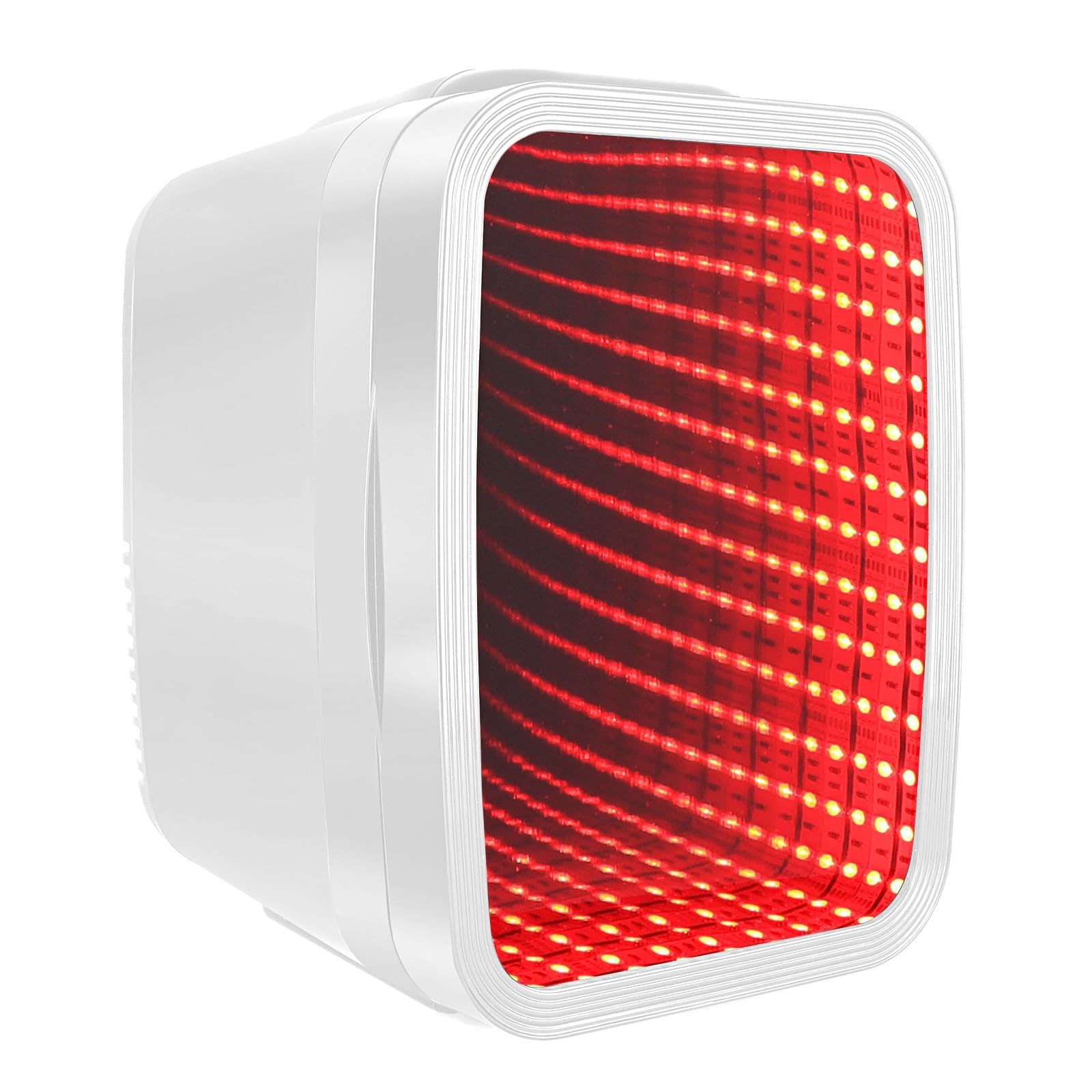 Mini frigorifero, piccolo frigorifero da 4 litri/6 lattine con luce LED dimmerabile, mini frigo portatile AC/DC, piccolo frigorifero da gioco per camera da letto, ufficio, sala giochi e auto (bianco)