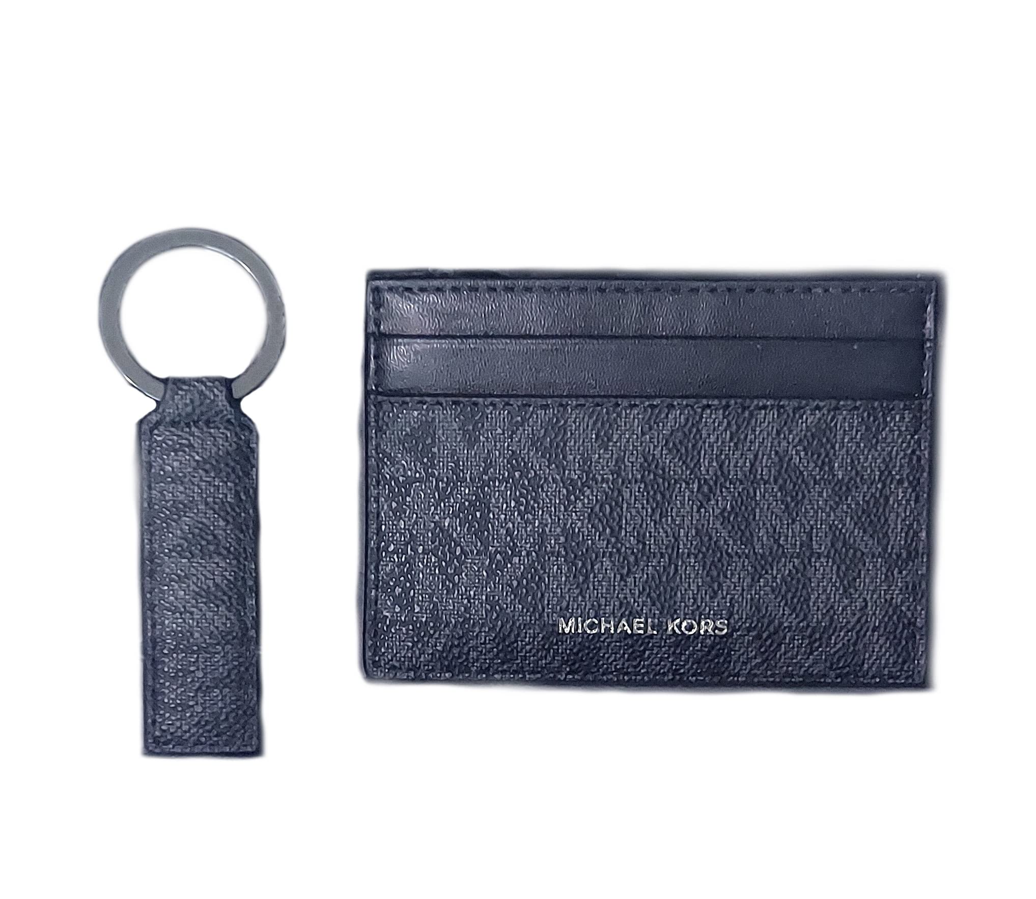 Michael Korsmens Front Pocket Wallet Black Logo Card Case Key