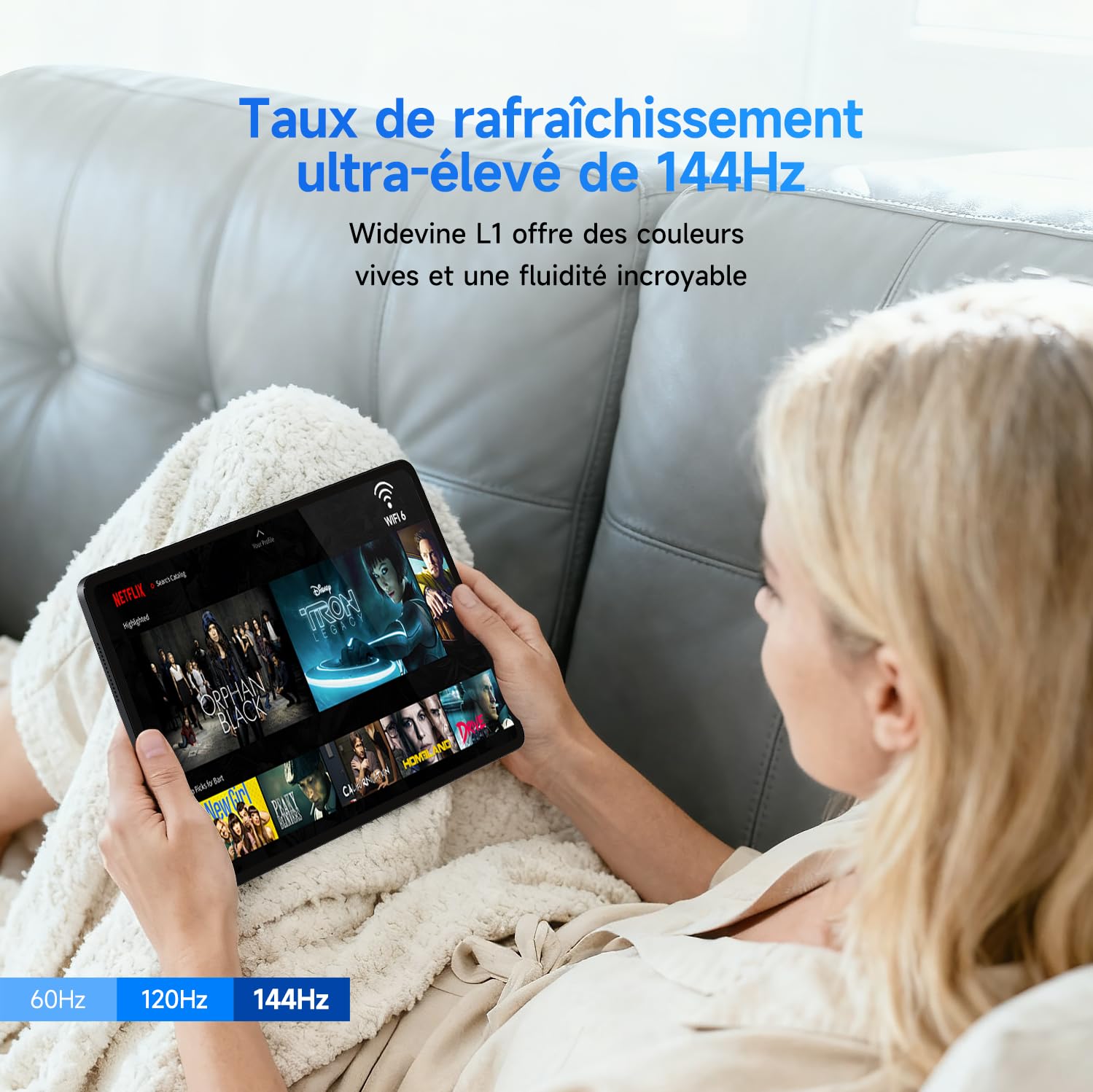 ALLDOCUBE Tablette 13 Pouces,Tablette Android 15000mAh Compatible avec l'IA | Tablette de jeu Snapdragon 7+ Gen 3, 24Go RAM+256Go ROM, 8 haut-parleurs avec audio DTS, Wi-Fi 6/BT 5.4/2880x1840 à 144Hz
