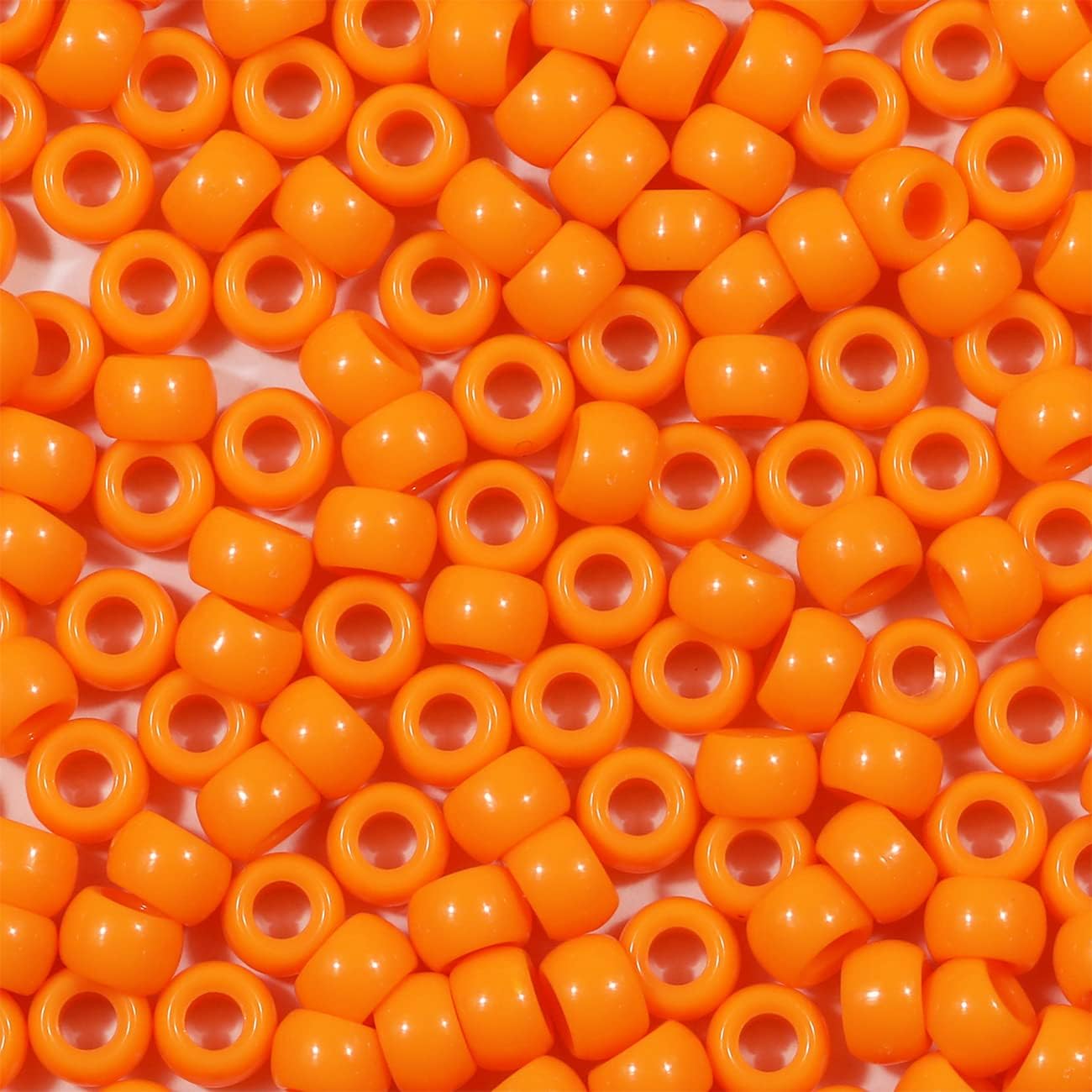 VOOMOLOVE 1000 PCS (Orange Color) 6x9mm Pony Beads