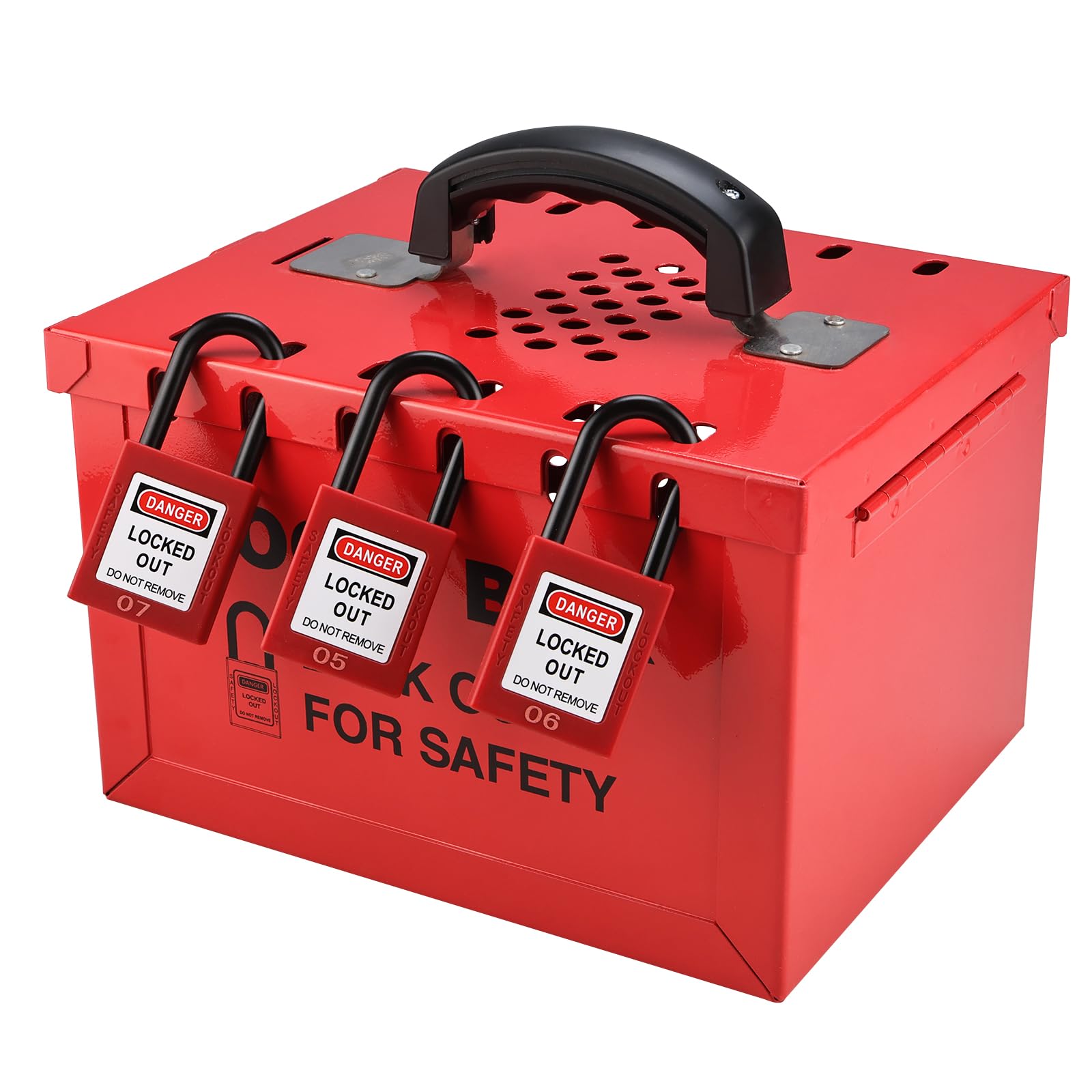 Steel Lockout Station BULANGDI Lockout Tagout Lock Box Portable Group ...