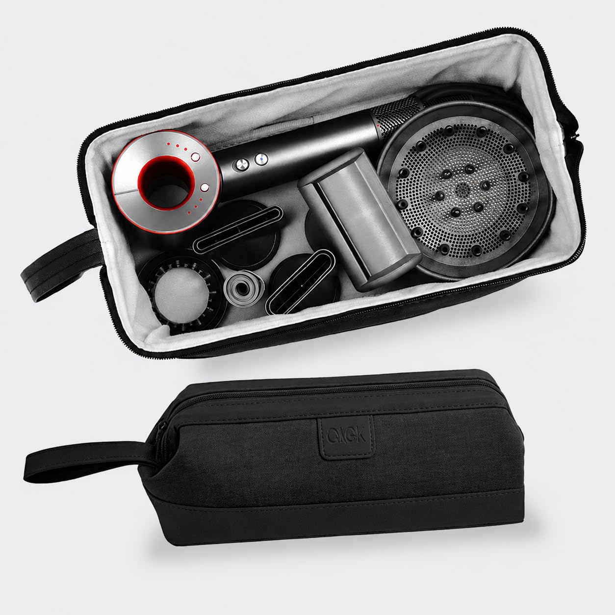 Bolsa de Almacenamiento de Viaje para Secador de Pelo, Funda Plancha Pelo con Asa Portátil Compatible con Dyson Airwrap Styler y Shark Flexstyle, Dyson Supersonic y Rizador, para Viaje