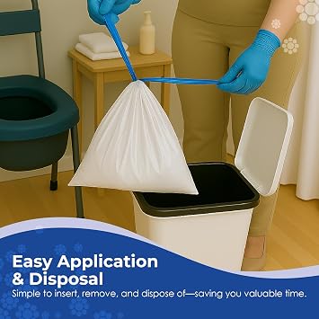 Super Absorbent Disposable Commode / Bed Pan Liners Pack of 20