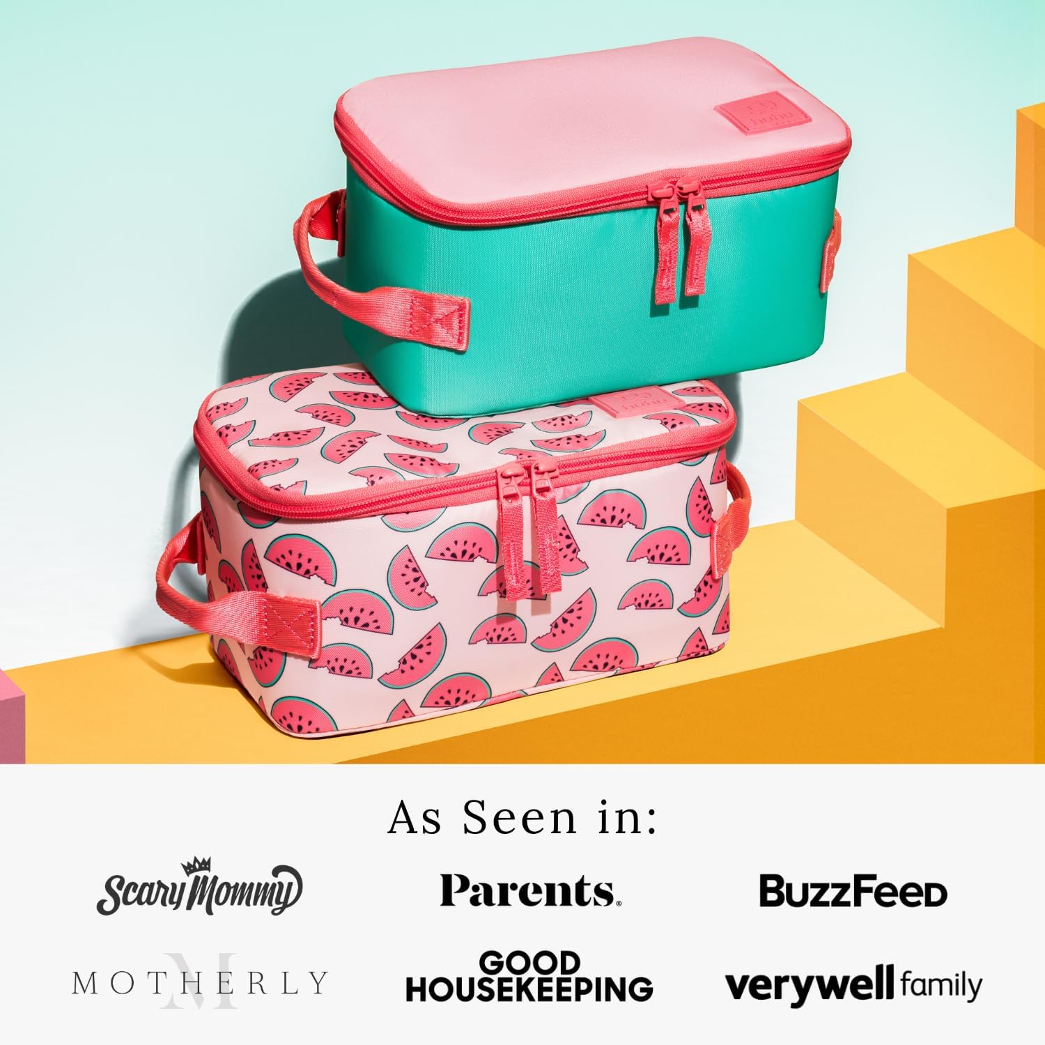 Huhu Insulated Cooler Bag - Water-Resistant Lunch & Baby Bottle Cooler - Easy-to-Clean, Leak-Free Interior – On-The-Go Tote Bag Perfect for Snacks, Bottles & Toddler Meals