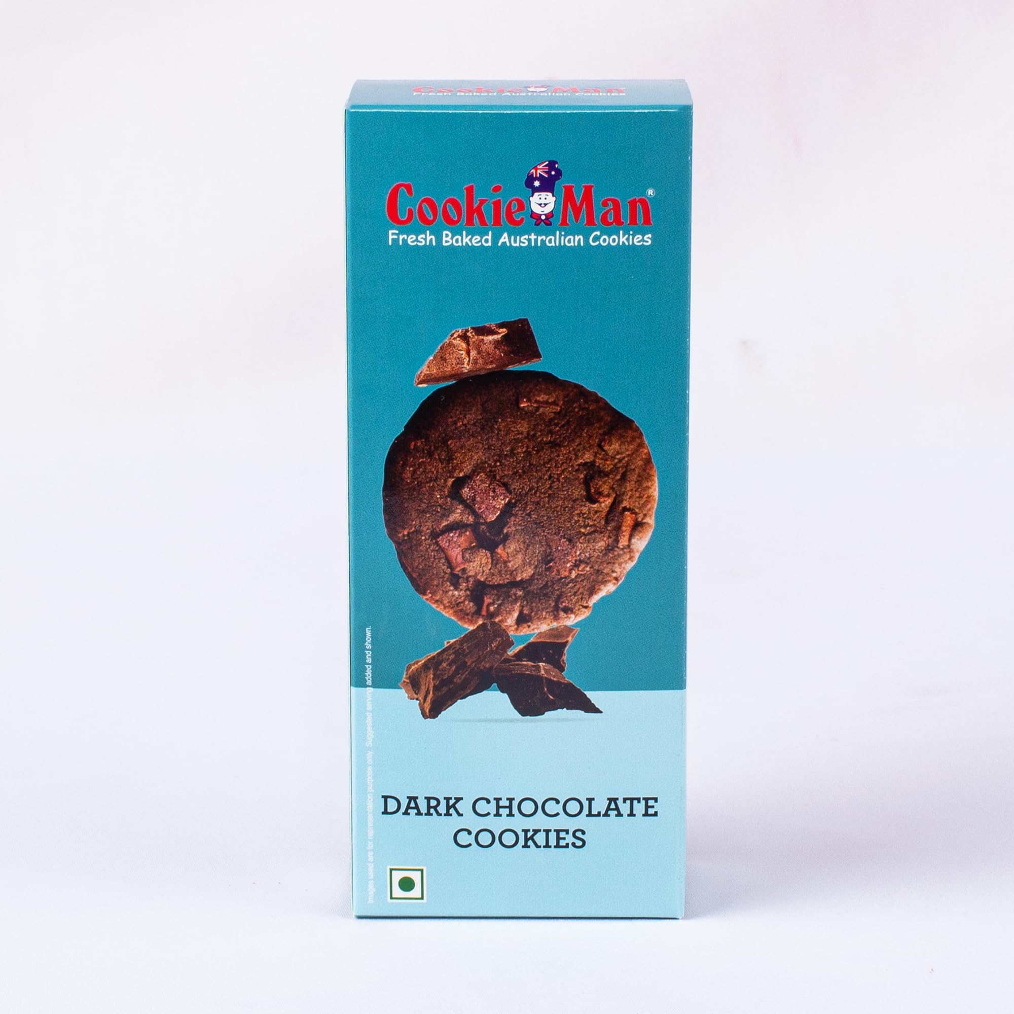 CookieMan Dark Chocolate Cookies – 120g | Dark Choco Chips in Chewy Biscuits, Perfect for Chocolate Lovers & Snacking | Freshly Baked Australian Cookies - Perfect for Tea Time Snack
