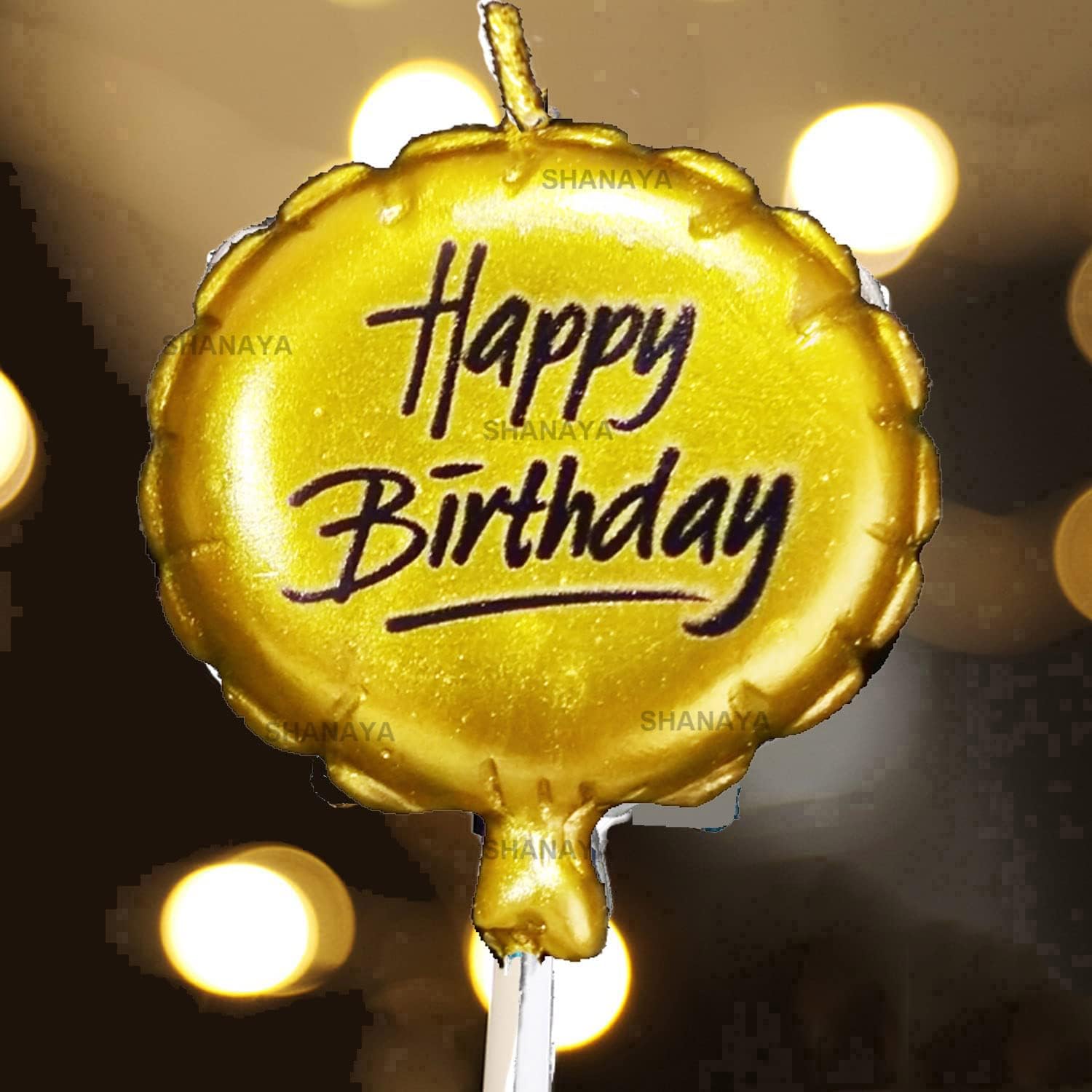 SHANAYA Decorative Metallic Round Shape Birthday Candles Set Kit For Cake Cup Cake Decoration Items For Birthday Wedding Anniversary Mothers Fathers Day For Boys Girls Adults Pack Of 1 (METALLIC GOLD)