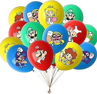 Brothers Super Balloons, Latex Party Balloons with Brothers The Theme Birthday Party Supplies,48pcs Brothers latex balloons Super Party Decorations