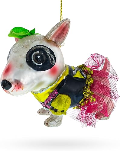 Elegante Pitbull - Adorno navideño de vidrio soplado