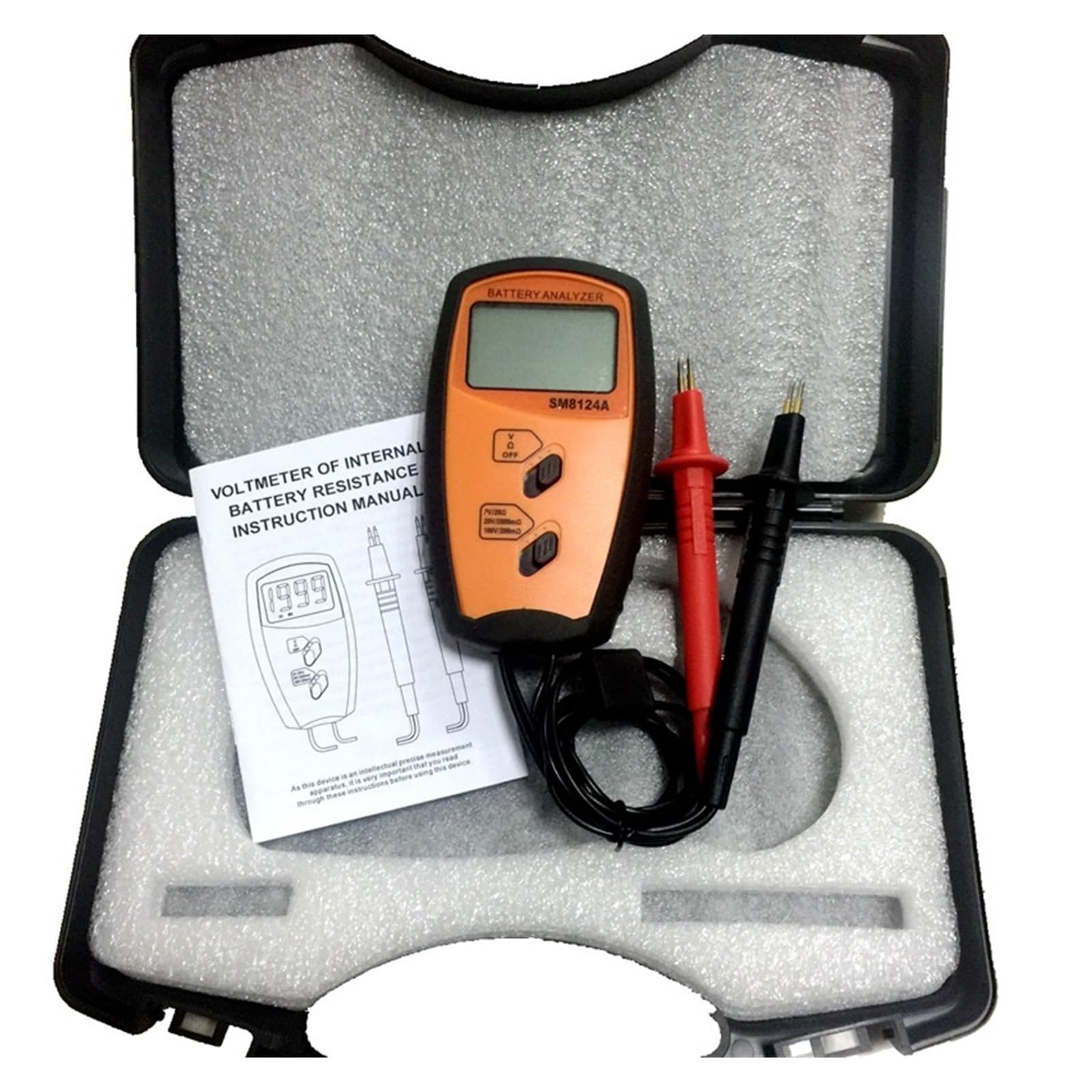 Compteur D'impédance De Résistance De Batterie Interne Voltmètre De Résistance De Batterie Testeur De Batterie Invite De Basse Tension pour Prises domestiques, fusibles, Piles