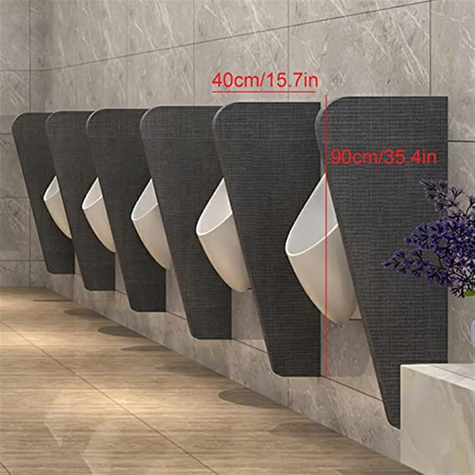 Séparateur d'urinoir Mural étanche pour Toilettes pour Hommes, écran d'urinoir de santé publique, séparateur d'urinoir Style 2 - Améliore l'intimité et l'hygiène