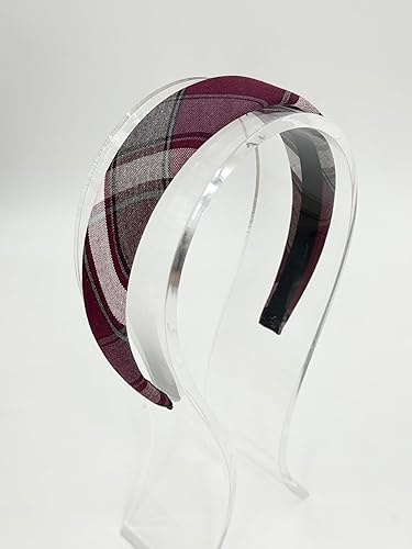 Miniatura 2 de 1.25" Wide Headband,Back to School,School Uniform Plaid Fabric,Headband,Fashion Hair Accessories,Adults & Girls (Plaid 54)