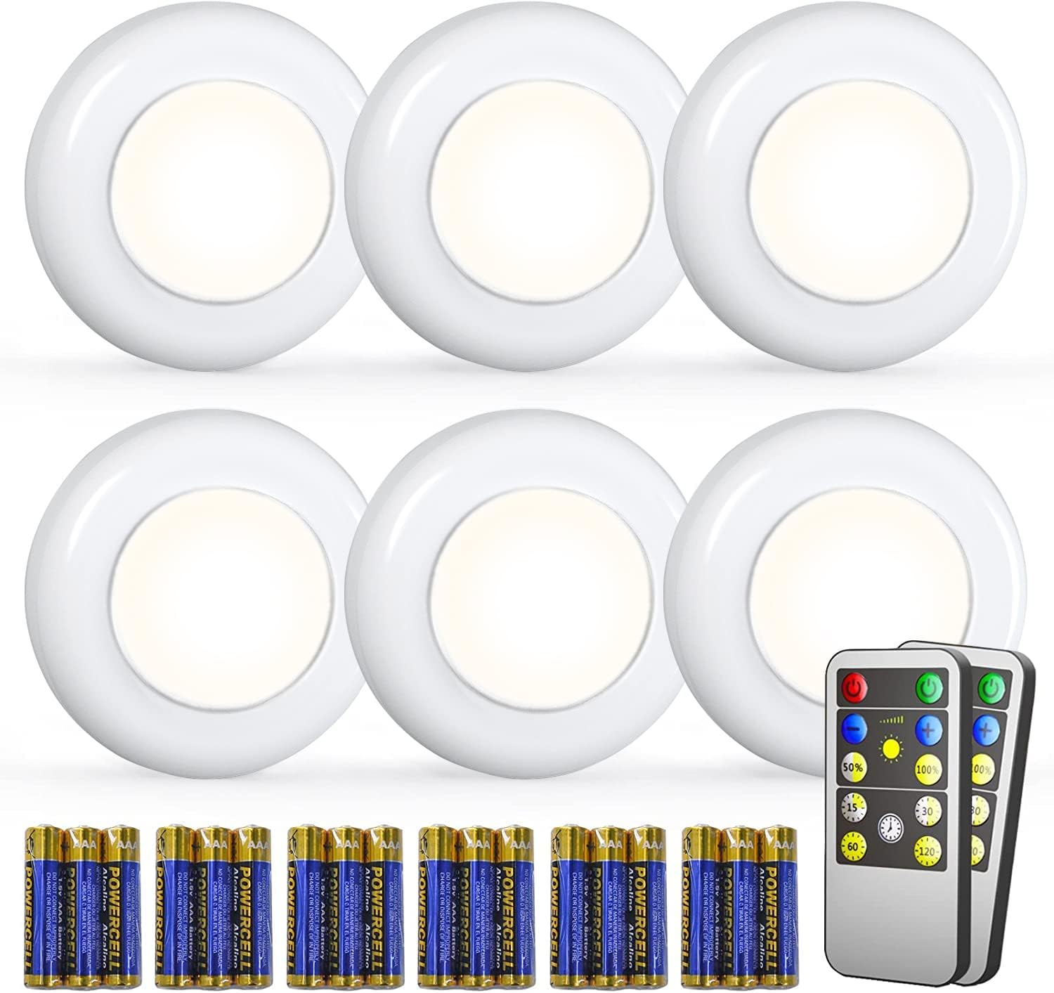 Dream Master Tap Lights Night Touch Light Push Light LED Bedroom White Puck Lights