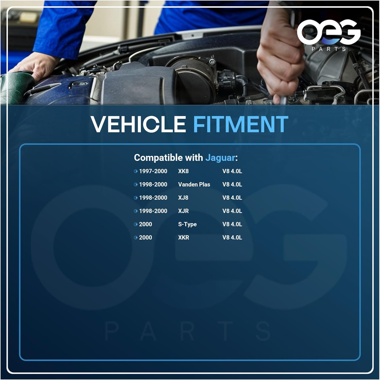 OEG Parts New Starter Compatible with 2000 Jaguar S-Type XKR 4.0L V8, 1998-2000 Vanden Plas XJ8 XJR XK8 4.0L V8 2280005091, 2280005093, SND0275, 41052402