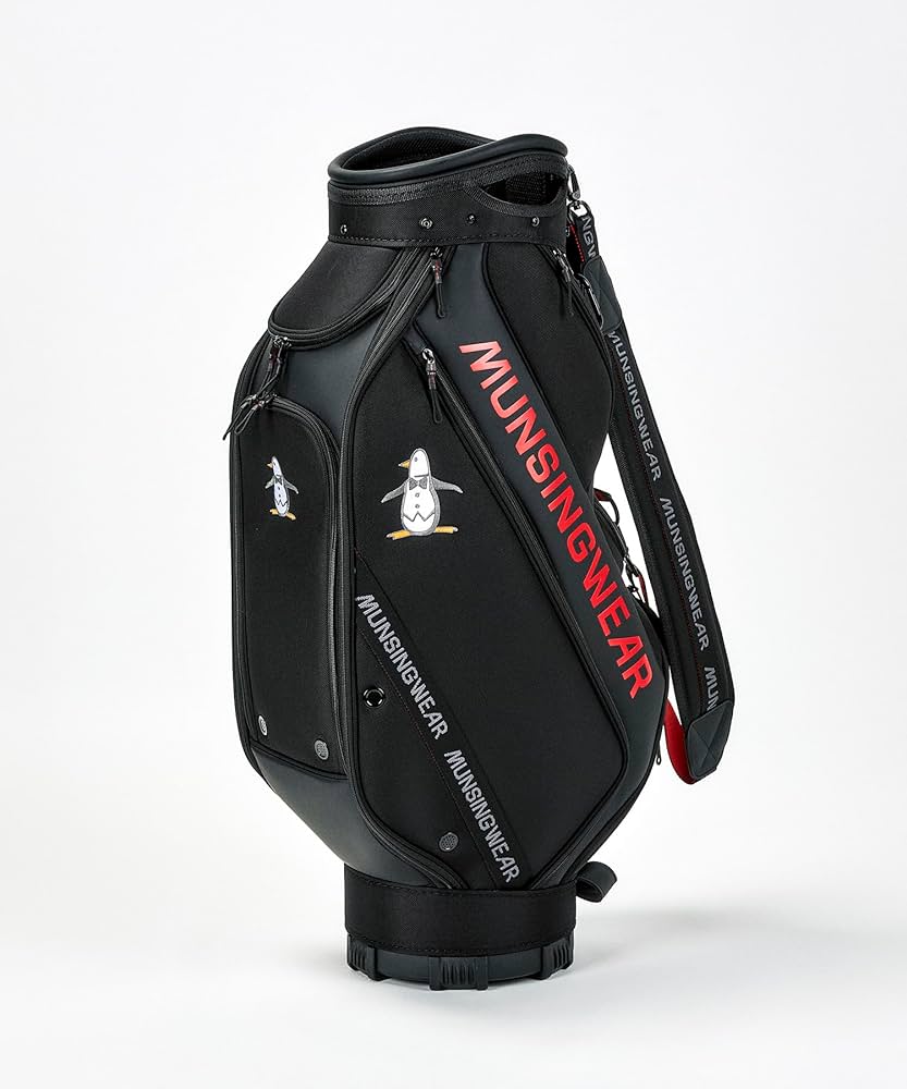 Munsingwear ブラック ゴルフバッグ Munsingwear MUNSINGWEAR マンシングウェア ゴルフ カートバッグ