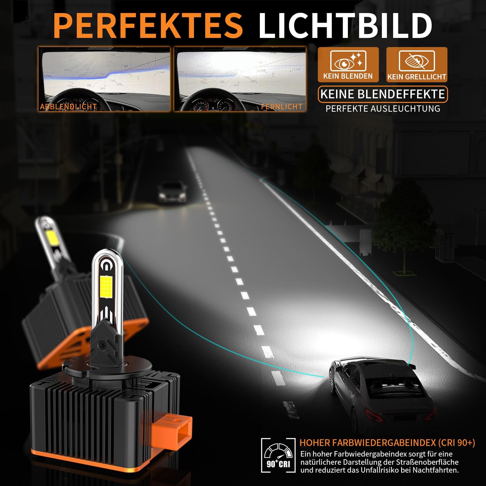D3S Xenon Brenner – Extra Hell 6000K Weiß mit KI-Chip & Zulassung – 12V 60W Bixenon D3S Scheinwerfer Ersatzlampe