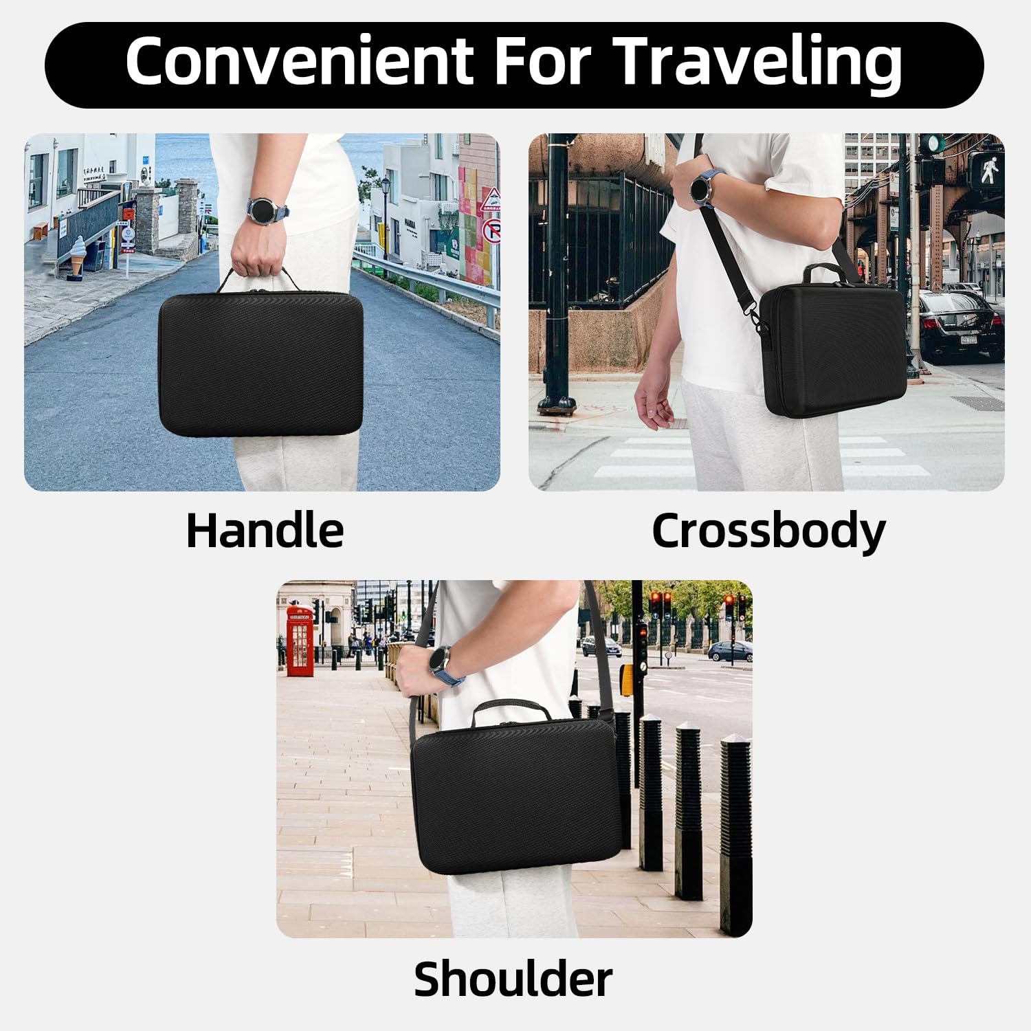 Hartschalen-Reisetasche für Epson Workforce WF-110 / WF-100 kabellose Mobile Drucker, Aufbewahrungstasche für Drucker (nur Hülle) | Schützende Tragetasche, stoßfeste Schale, innerer Aufbewahrungs-Organizer, staubabweisend, für Reisen und Büro, Doppelzweck