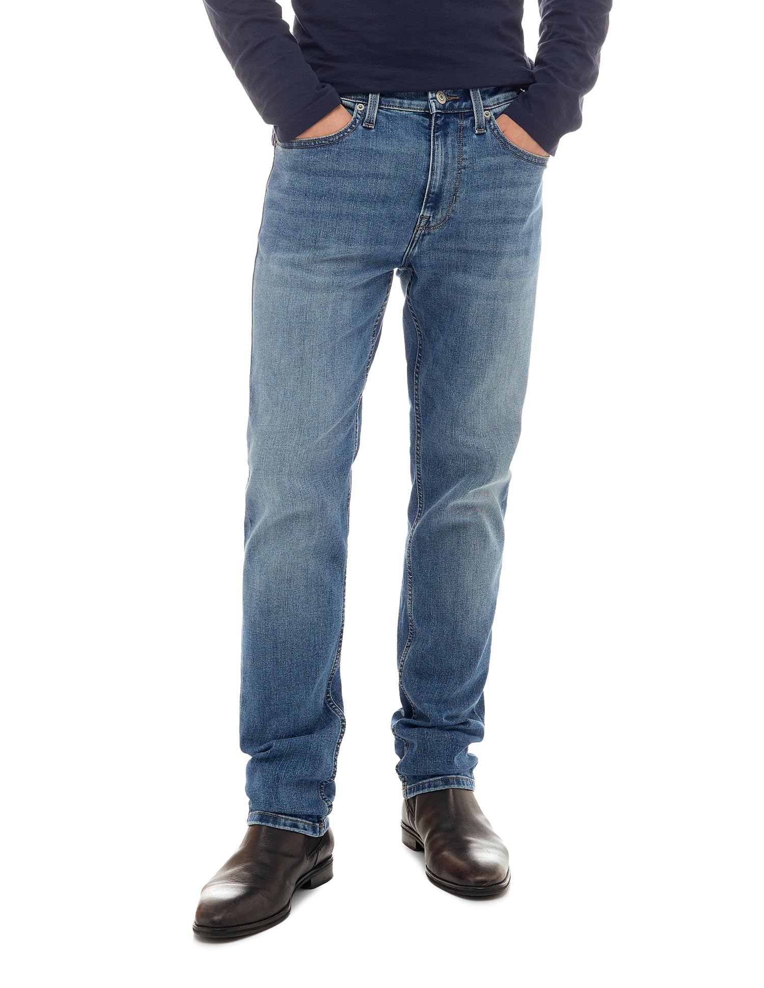 flying machine Men's Mid Rise Freddie Slim Straight Fit Jeans-picture-38