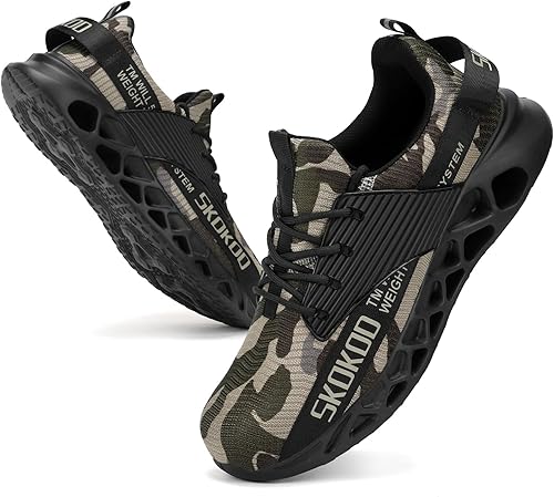 Miniatura 7 de Steel Toe Shoes for Men Puncture Proof Sneakers Men's Non-Slip Composite Toe Safety Shoes Slip On Comfortable Industrial Construction Work Shoes