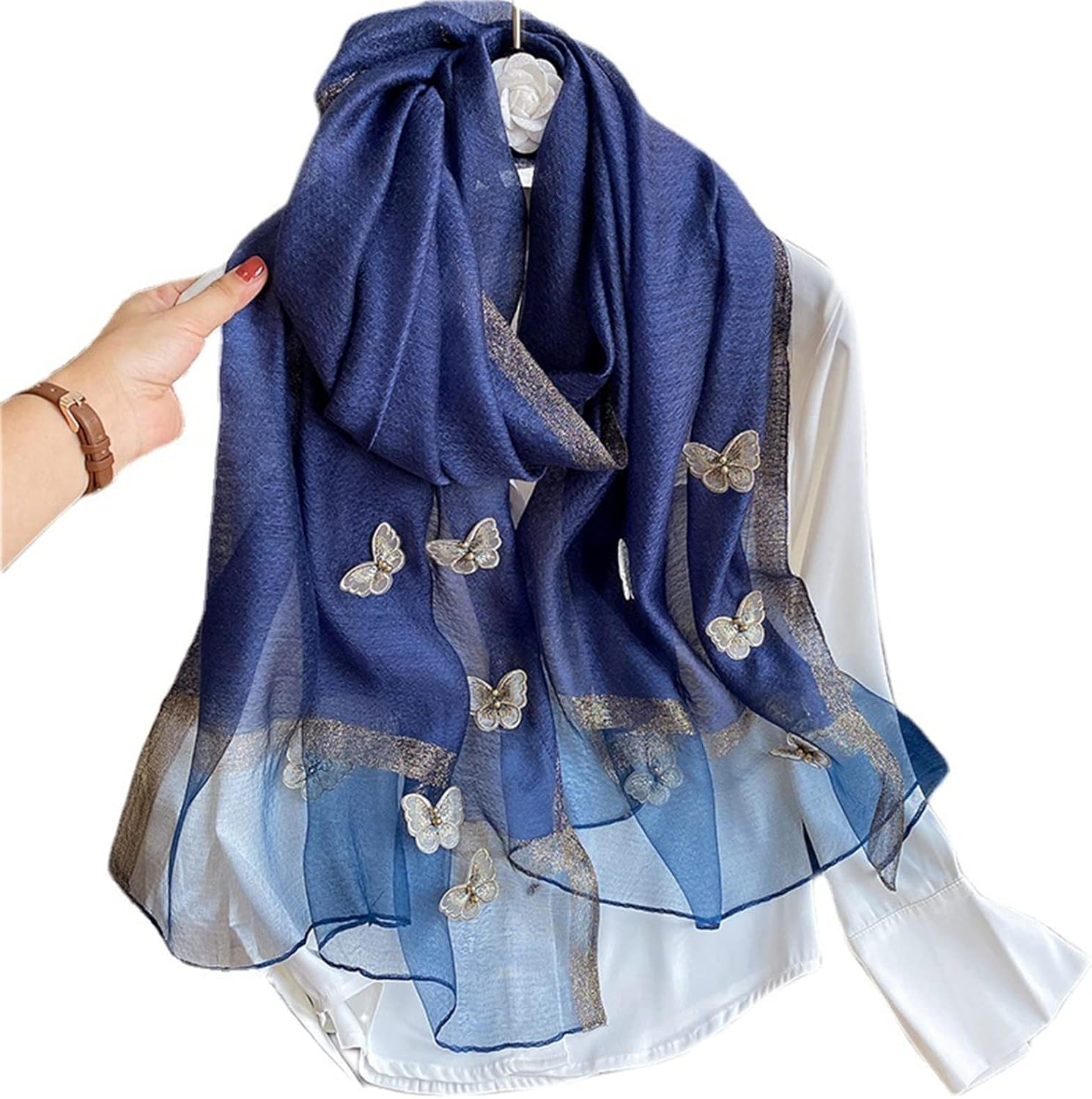 [ASALIT] レディース ストール スカーフ ロングスカーフ レディース スタッズ あったかマフラー ロングショール 無地 旅行