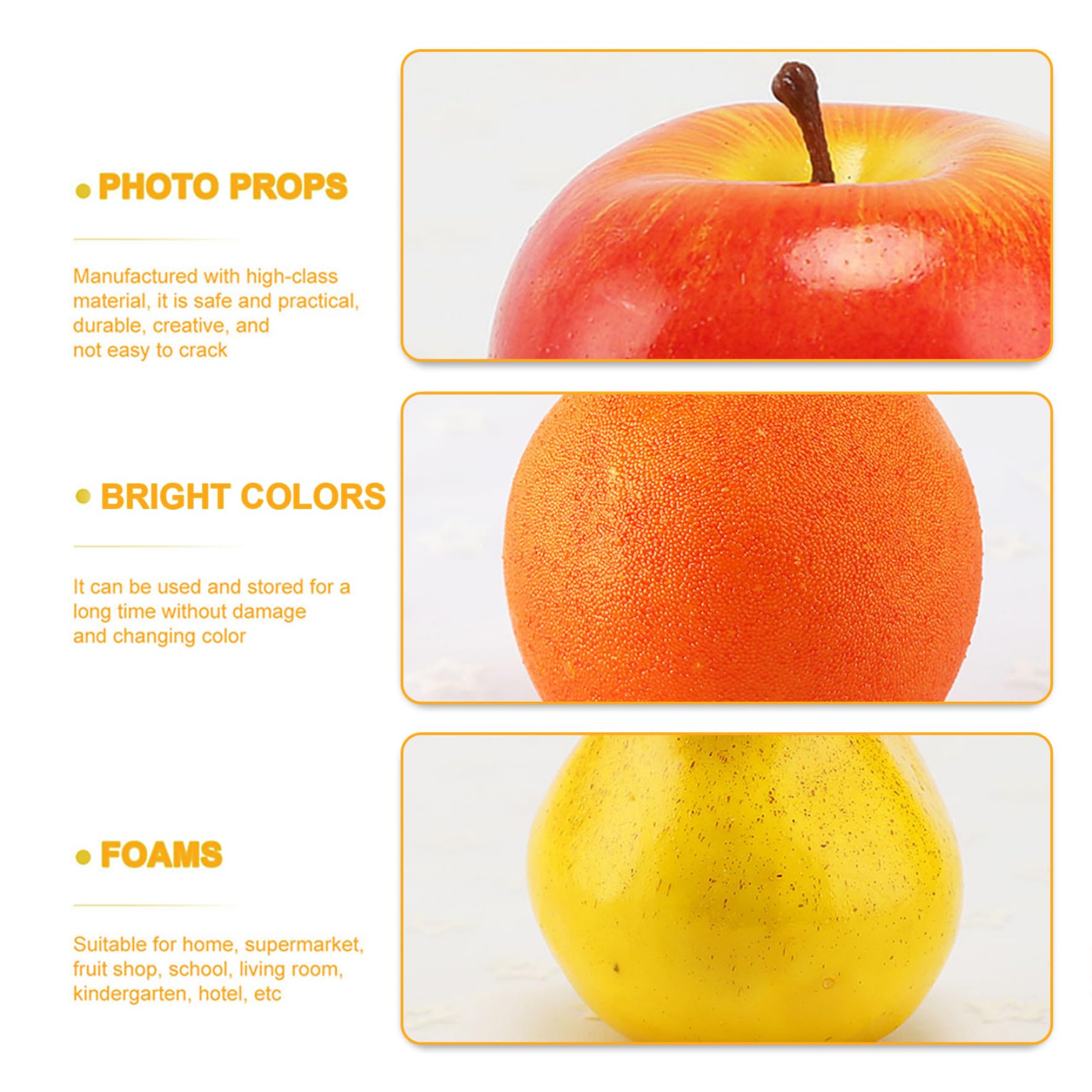 21 pezzi di frutta artificiale che sembrano reali, realistici in schiuma, uva, banane, per la cucina del Ringraziamento, tavolo da pranzo, cestino, decorazioni, display, oggetti di scena per la fotog