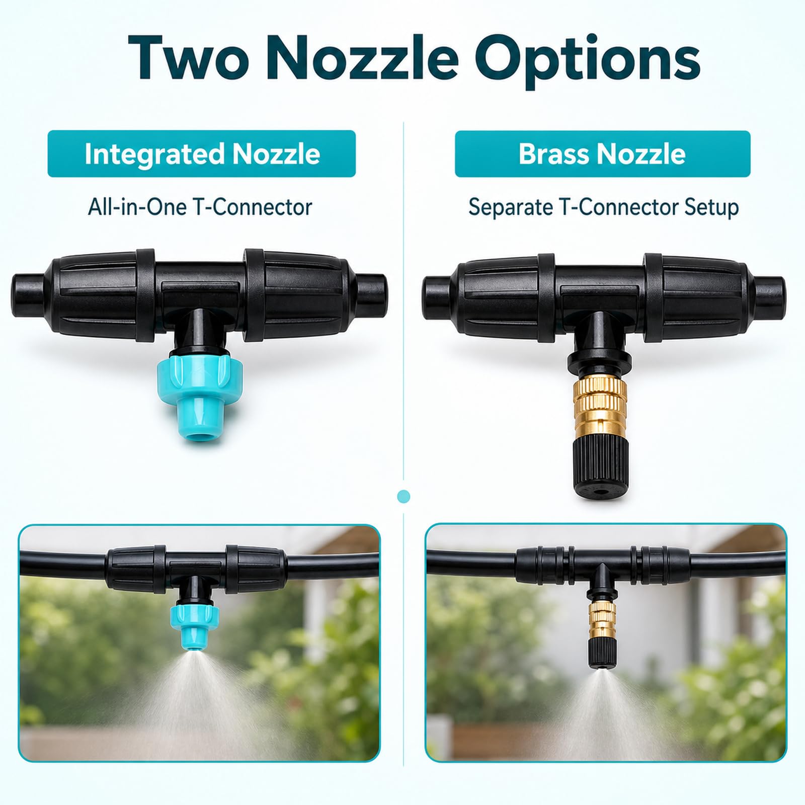 Nebulizzatore per Terrazza Esterno,Kit Irrigazione A Goccia,Kit Irrigazione Goccia Giardino,Leak-Proof And Rust-Proof,Wear-Resistant,for Patios And Potted Plants
