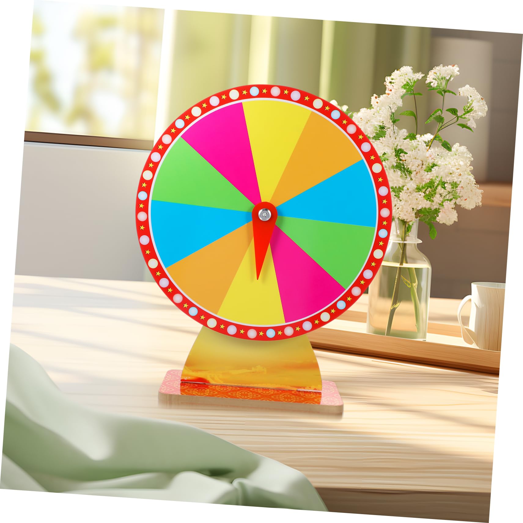 Prize Wheel Spinners with Stand Desktop Roulette Wheel, Erasable for Carnival Party Supplies Trade Show Game Prop (30CM) - Image 2