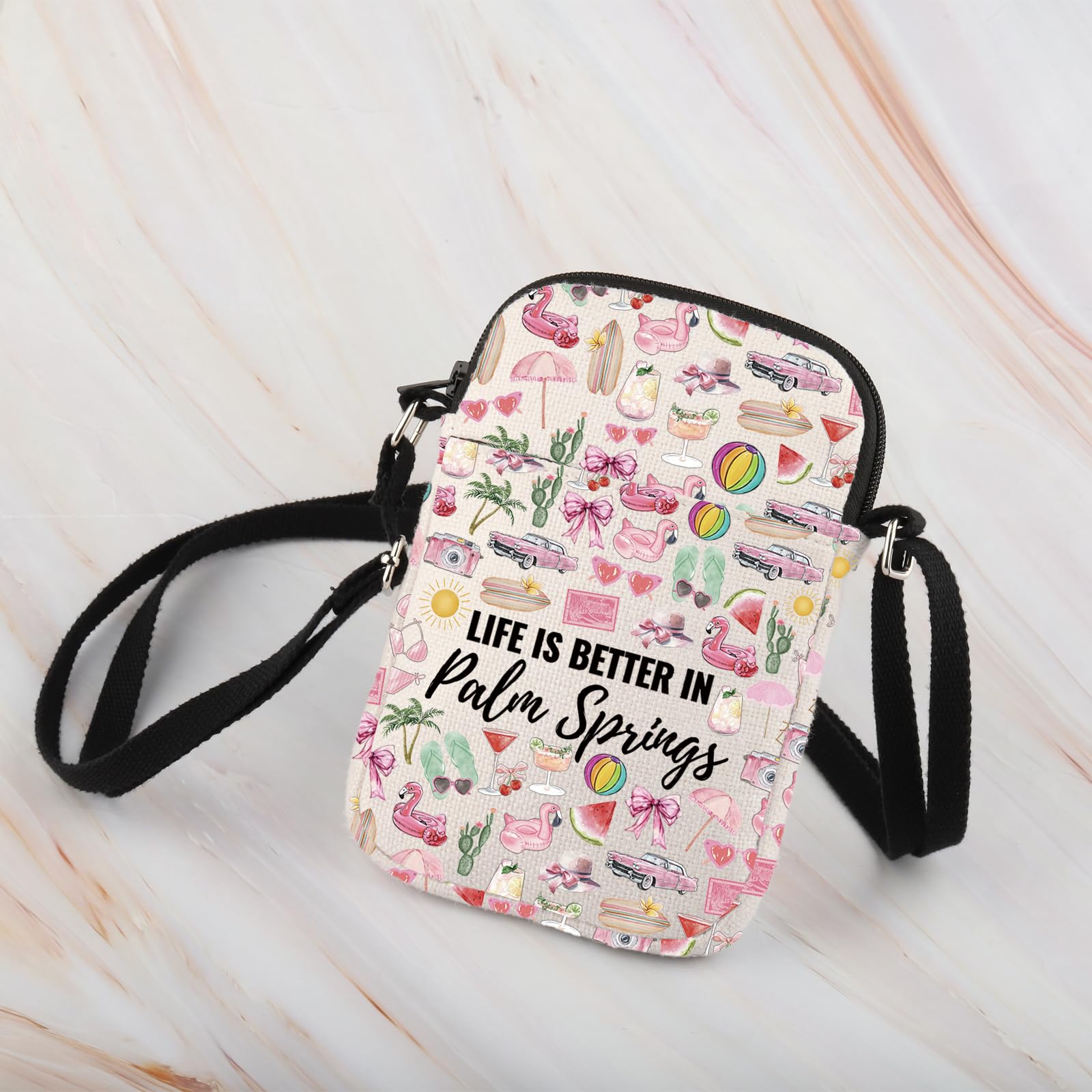 Palm Springs Gifts for Women Palm Springs Party Gift Life is Better in Palm Springs Travel Gift Makeup Bag (in Palm Springs CR EU) - Image 3
