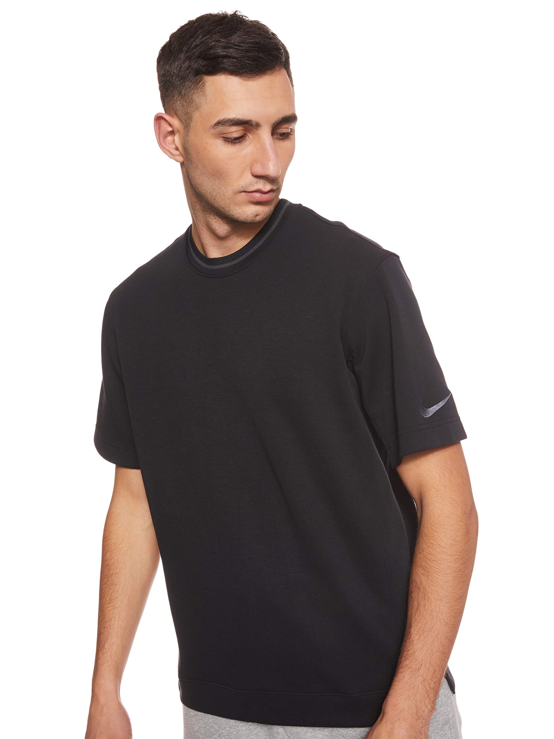 Nike Men M Nk Dry Top Ss Hoopxfly T-Shirt - Black/Anthracite, Large