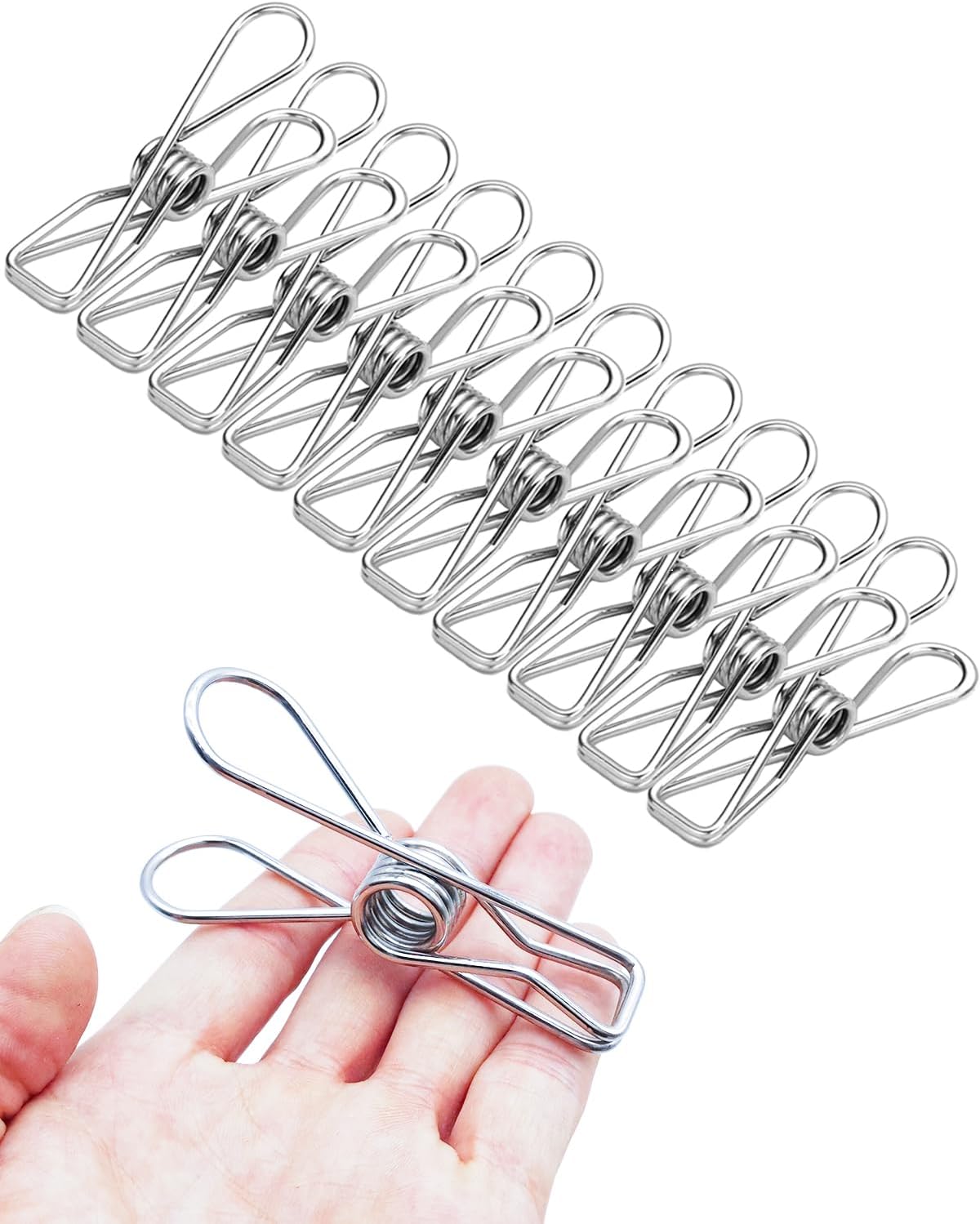 Amazon.com: Heavy Duty Clothes Pins for Hanging Clothes, Stainless ...