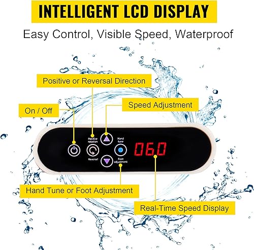 Miniatura 3 de VEVOR Rueda de cerámica, máquina formadora de cerámica, pantalla táctil LCD de 9.8 pulgadas, cerámica de 350 W, herramientas eléctricas de escultura