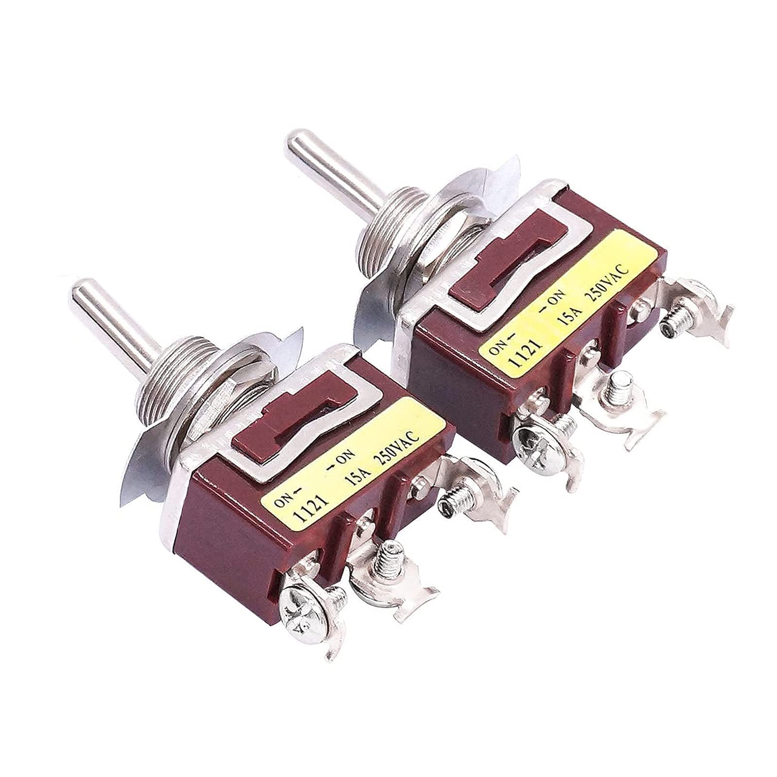 Kippschalter, 3-teilig, universal, robust, 3 Anschlüsse, SPDT EIN/EIN, 20 A, 125 VAC, 2 Positionen, Wippschalter