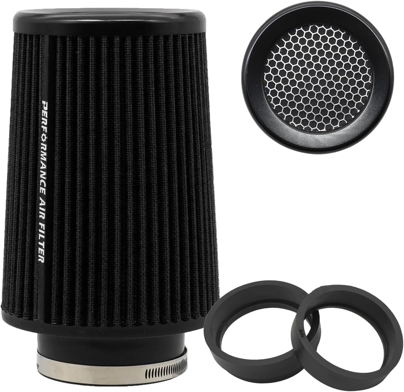 Universal Round Cone High Performance Air Filter 76 Mm 89 Mm 101 Mm Three Sizes In One Red - View #7
