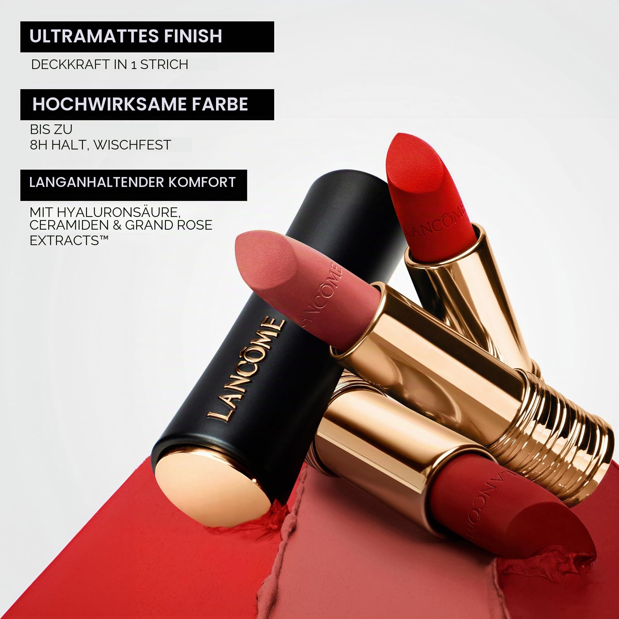 Lancôme L'Absolu Rouge Drama Matte, Lippenstift mit mattem Finish, 3,6g