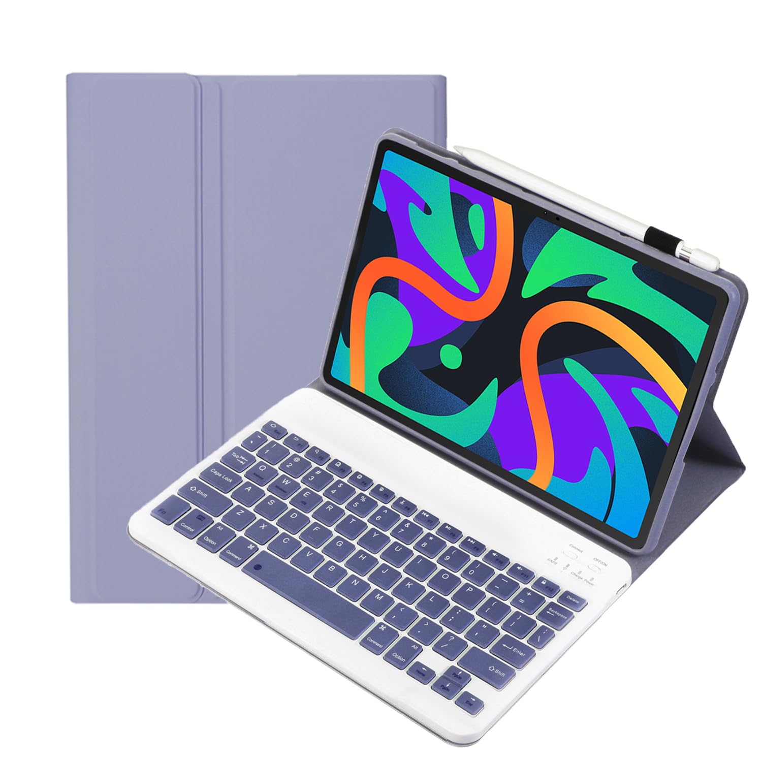 Funda Teclado para Lenovo Idea Tab/K11/Tab M11 11",Púrpura | Lenovo Idea Tab 11" TB336FU/TB330FU Cover con Teclado Bluetooth inalámbrico magnético extraíble stand QWERTY