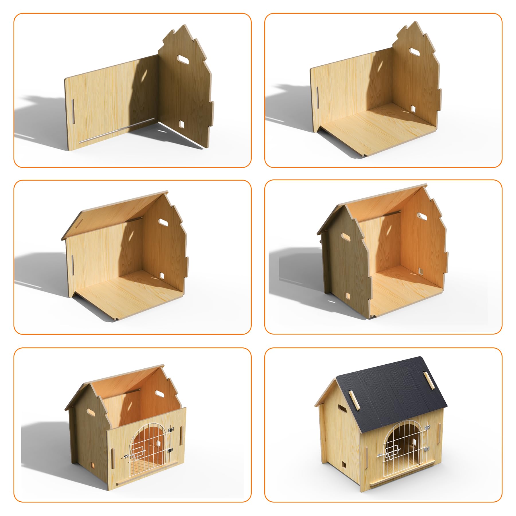 Kleine Hundehütte Holz Indoor Katzenhaus,XXL Hundehäuser Indoor Katzenhäuser Modern Innen Kleine Hundehütte mit Tür Innen Haustierhaus für kleine Hunde Warme Haustierhütte Hundehütte