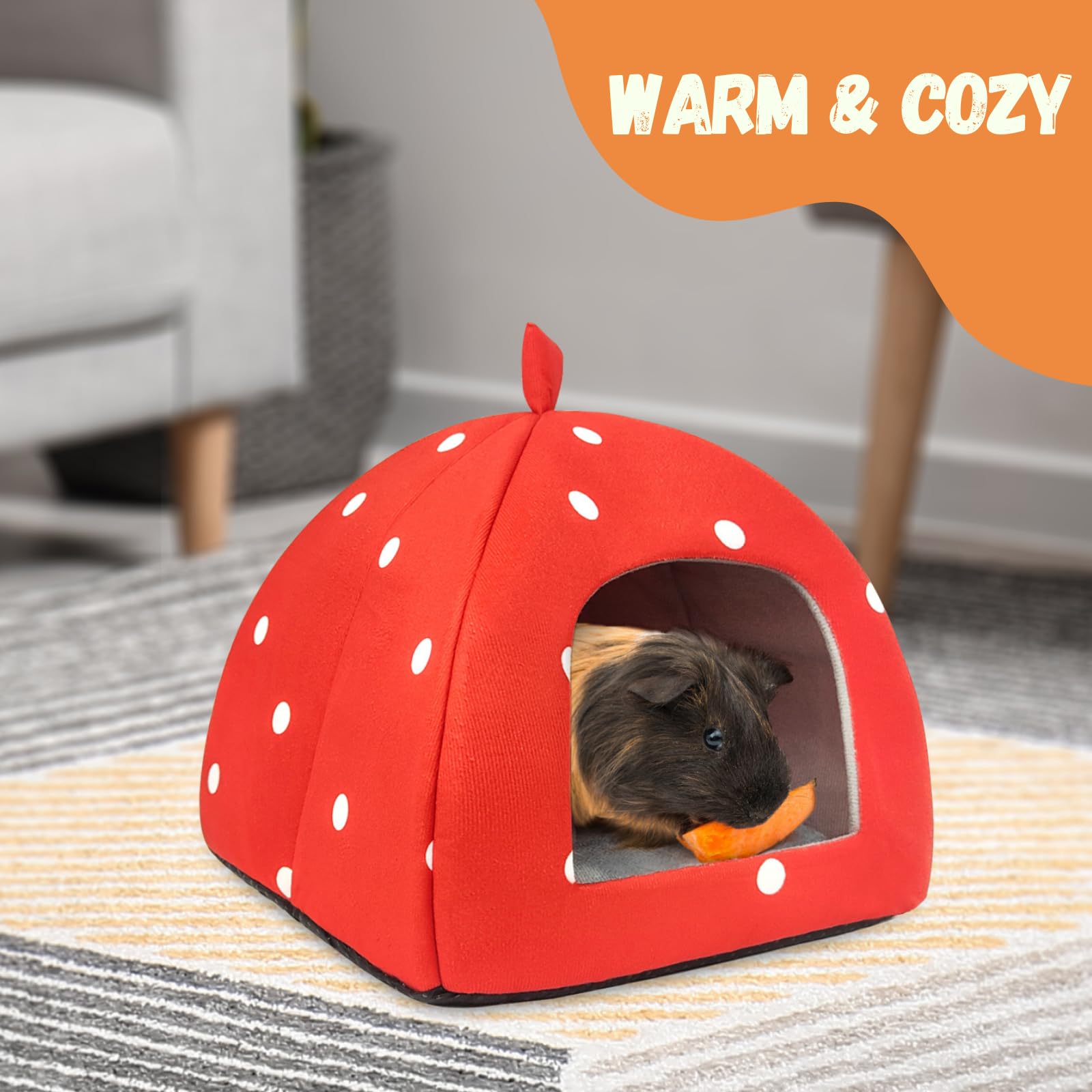 Lit Douillet Lavable Pour Cobaye Et Petits Animaux - Maison/cachette Pour Cage - Taille S à XL - 10
