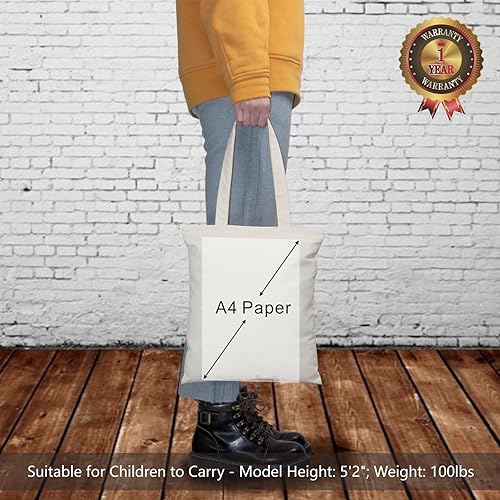 Miniatura 9 de TOPDesign bolsa de algodón de tela ligera de 5onzas bolsa reutilizable de tela para compras de comestibles diseños creativos