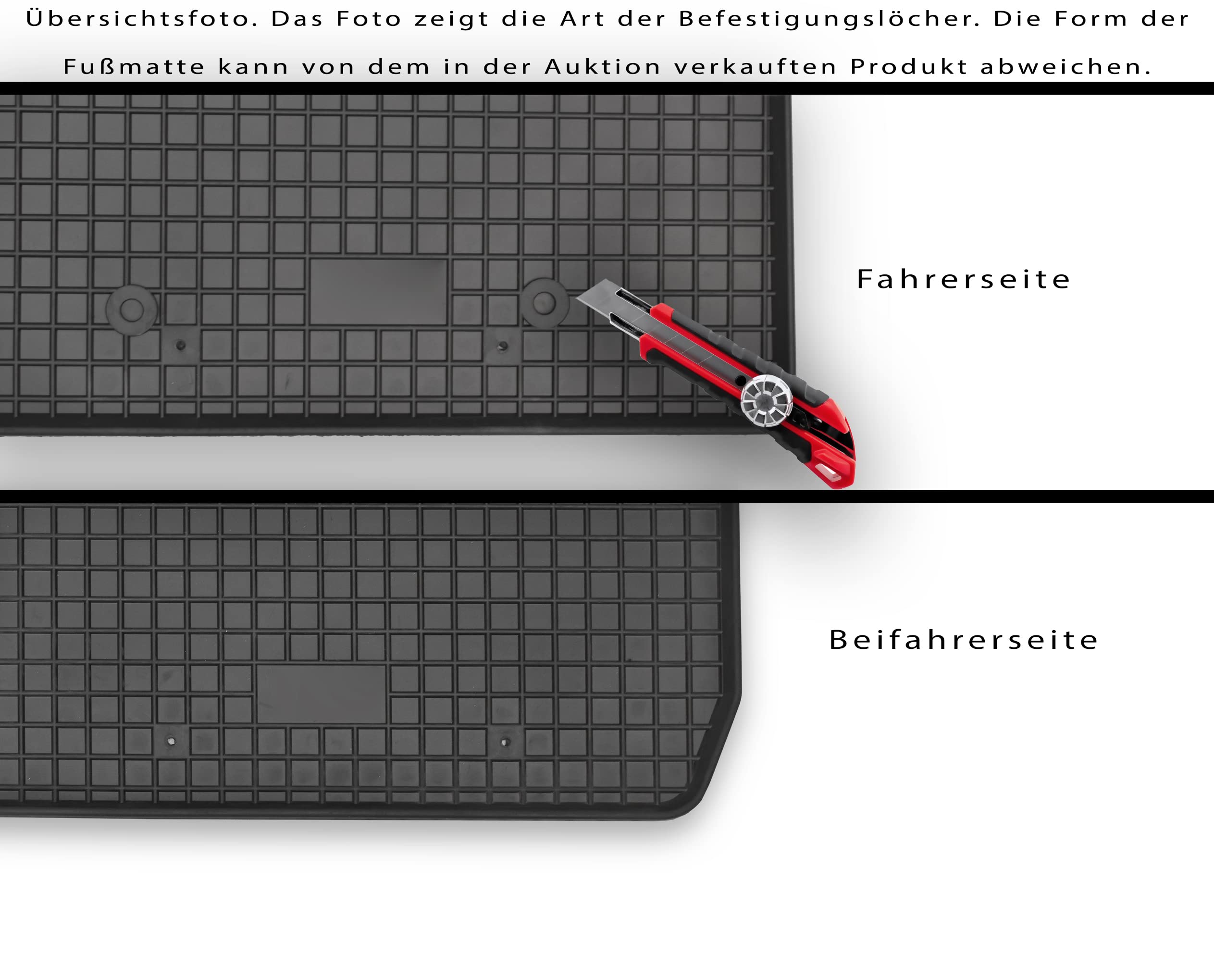 Gummimatten Fußmatten Gummifußmatten RIGUM geeignet für Ford Mondeo Turnier Kombi Mk5 ab 2014 Perfekt angepasst + Magic Eraser