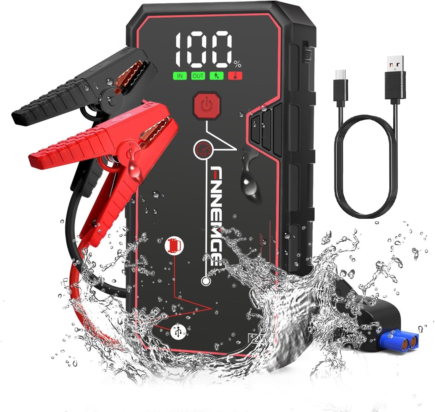 Car Jump Starter 4000A Peak 21800mAh 12V Super Safe Jump Starter.(8.0L Gasr)