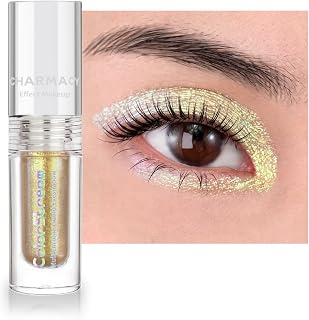 CHARMACY Liquid Duochrome Eyeshadow, Multi-Dimensional Eye Looks, Long Lasting Glitter Eye Shadow Sets Metallic Pigments, Quick Drying, Sparkling Shiny Eye Makeup for Beginners, 1.6g (#18)